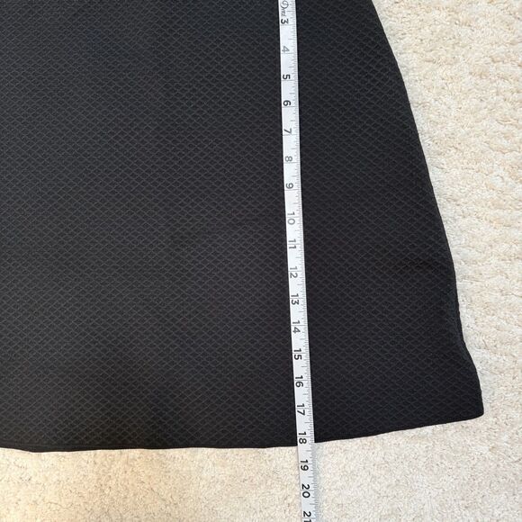 NWT Theory Women's Teslia A-Line Mini Stretchy Slim Fit Skirt Black Sz M RP 298 - Picture 8 of 10